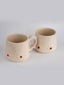 Simply Soho - Beige handcrafted ceramic mugs (Pack of 2)