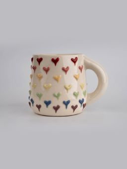 Simply Soho - Colourful Heart Embossed ceramic mug