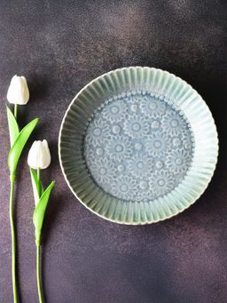 Simply Soho - Blue Ceramic Dishwasher and Microwave Safe Platter