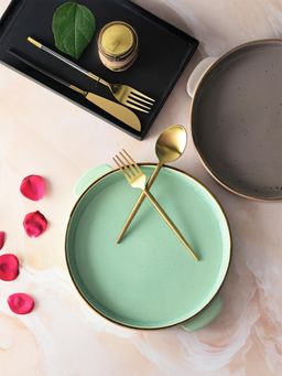 Simply Soho - Green Ceramic Dishwasher and Microwave Safe Platter