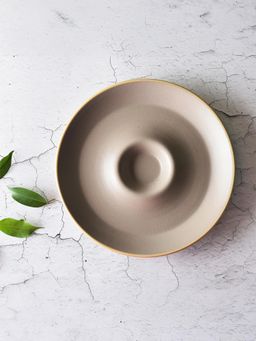 Simply Soho - Brown Ceramic Dishwasher and Microwave Safe Platter