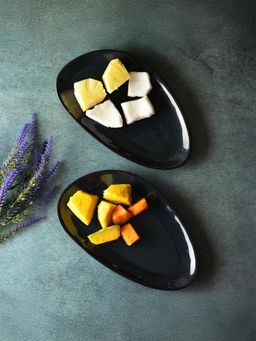 Simply Soho - Blue Ceramic Dishwasher and Microwave Safe Platters (Pack Of 2)