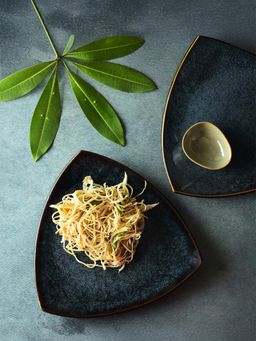 Simply Soho - Navy Blue Ceramic Dishwasher and Microwave Safe Platter (Pack Of 2)