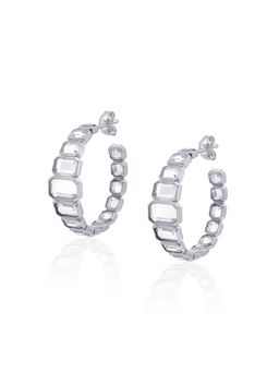 Isharya - Silver Jugni Mirror Hoops