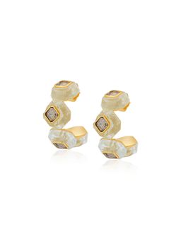 Isharya - Bling Infinity Cut Crystal Hoops