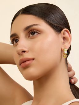 Isharya - Green Enamel Hoops
