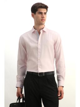 Allen Solly - Men Pink Textured Full Sleeves Formal Shirt