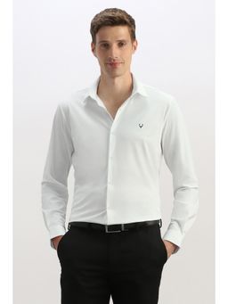 Allen Solly - Men White Solid Full Sleeves Formal Shirt
