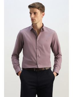 Allen Solly - Men Mauve Solid Full Sleeves Formal Shirt