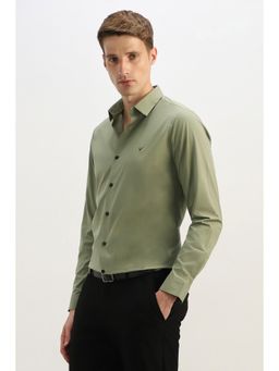 Allen Solly - Men Olive Solid Full Sleeves Formal Shirt