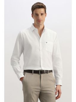 Allen Solly - Men White Solid Full Sleeves Formal Shirt