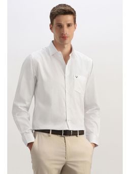 Allen Solly - Men White Solid Full Sleeves Formal Shirt