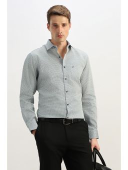 Allen Solly - Men Grey Printed Full Sleeves Formal Shirt