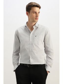 Allen Solly - Men Grey Check Full Sleeves Formal Shirt