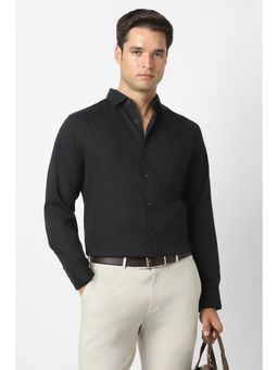 Peter England - Men Black Regular Fit Shirt
