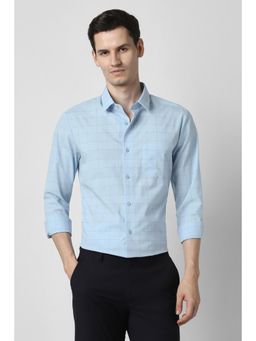 Peter England - Men Light Blue Slim Fit Shirt