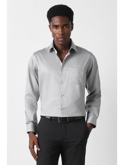 Van Heusen - Men Grey Regular Fit Stripe Full Sleeves Formal Shirt