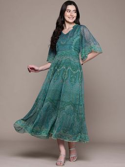 Aarke Ritu Kumar - Turquoise Tripti Long Dress