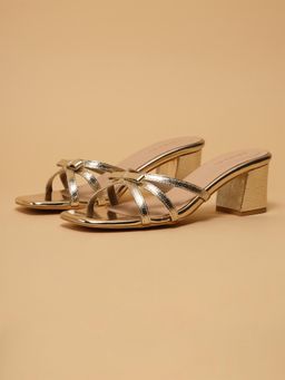 ERIDANI - Clary Gold Knot Sandal Heels