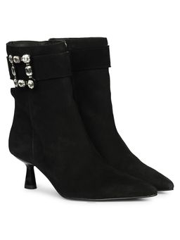 Saint G - Womens Black Leather Ankle Boots