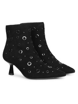 Saint G - Womens Black Suede Leather Ankle Boots