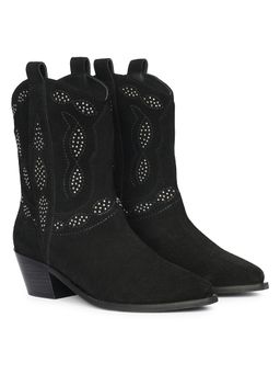 Saint G - Womens Black Leather Ankle Boots