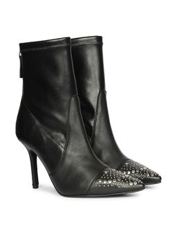 Saint G - Womens Black Leather Ankle Boots