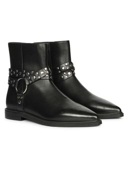 Saint G - Womens Black Leather Ankle Boots
