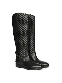 Saint G - Womens Black Leather Long Boots