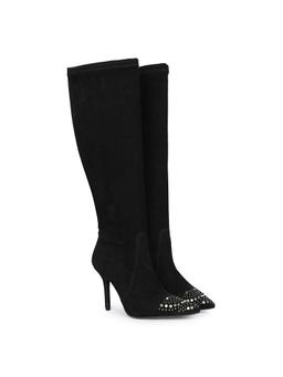 Saint G - Womens Black Leather Long Boots