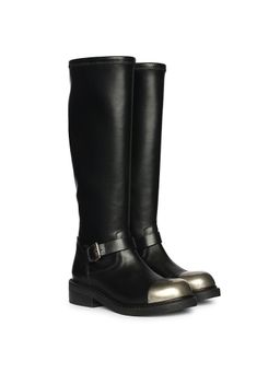 Saint G - Womens Black Leather Long Boots