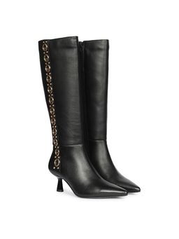 Saint G - Womens Black Leather Long Boots