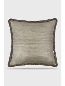 MiRooh - Dark Grey Pure Tussar Silk Kosa Cushion