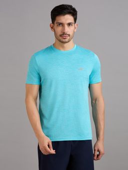 SKECHERS - Mens Ss Large Perforated Turquoise T-Shirt
