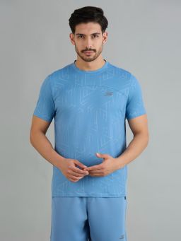 SKECHERS - Mens Blue Elements Soccer T-Shirt