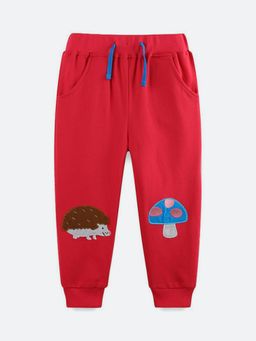 Oh Rare - Girls Red Solid Jogger