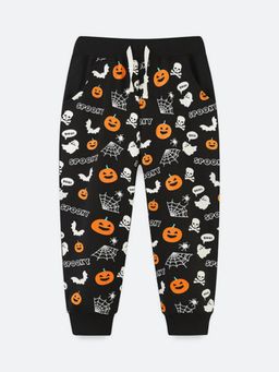 Oh Rare - Boys Black Printed Jogger