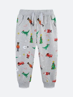 Oh Rare - Boys Grey Printed Jogger
