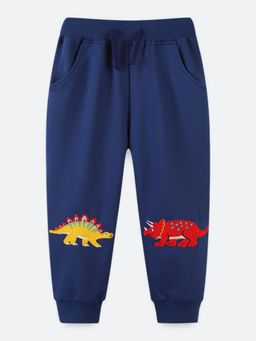 Oh Rare - Boys Navy Blue Embroidered Jogger