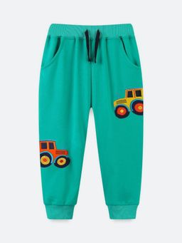 Oh Rare - Boys Turquoise Embroidered Jogger