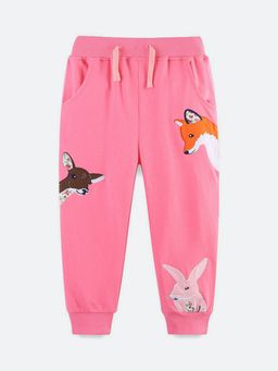 Oh Rare - Girls Pink Embroidered Jogger