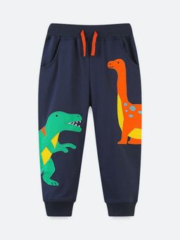 Oh Rare - Boys Navy Blue Embroidered Jogger