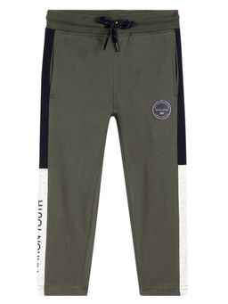 Cantabil - Boys Olive Striped Casual Trackpant