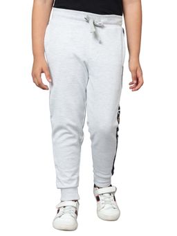 Cantabil - Boys Grey Solid Casual Joggers