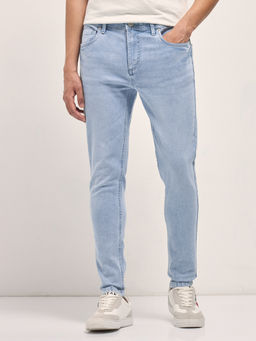 The Bear House - Mens Light Blue Skinny Fit Cotton Jeans