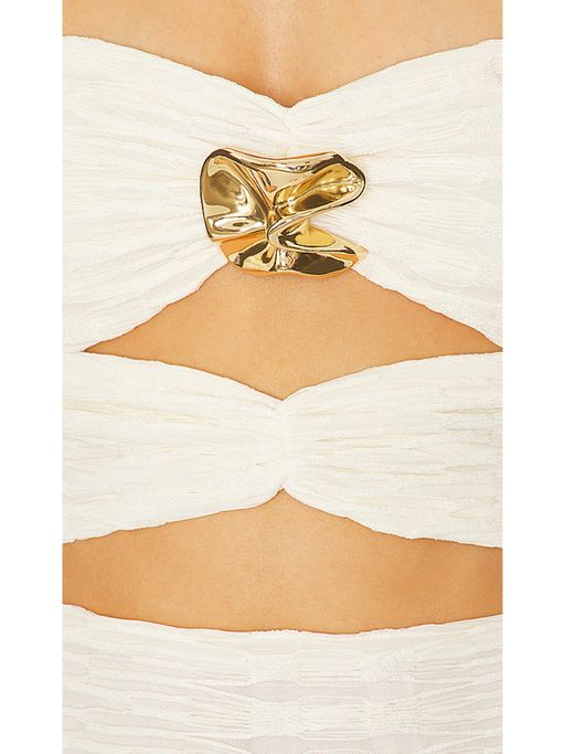 revolve gold bow dress Skylar Mini Dress