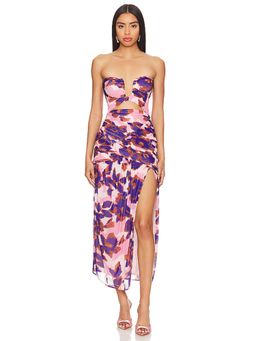 Nicholas - Morgan Strapless Seamed Midi Dress