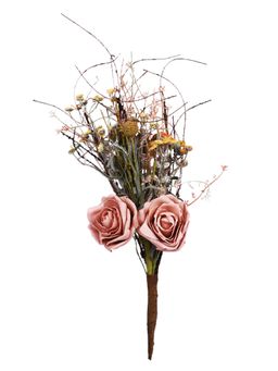 Tayhaa - Elegant Dusty Pink & Yellow Rose Artificial Flower