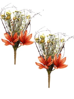 Tayhaa - 2 Pieces Lily Artificial Flower