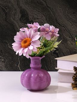 Tayhaa - Pink & Yellow 2 Pieces Gerbera Artificial Flower